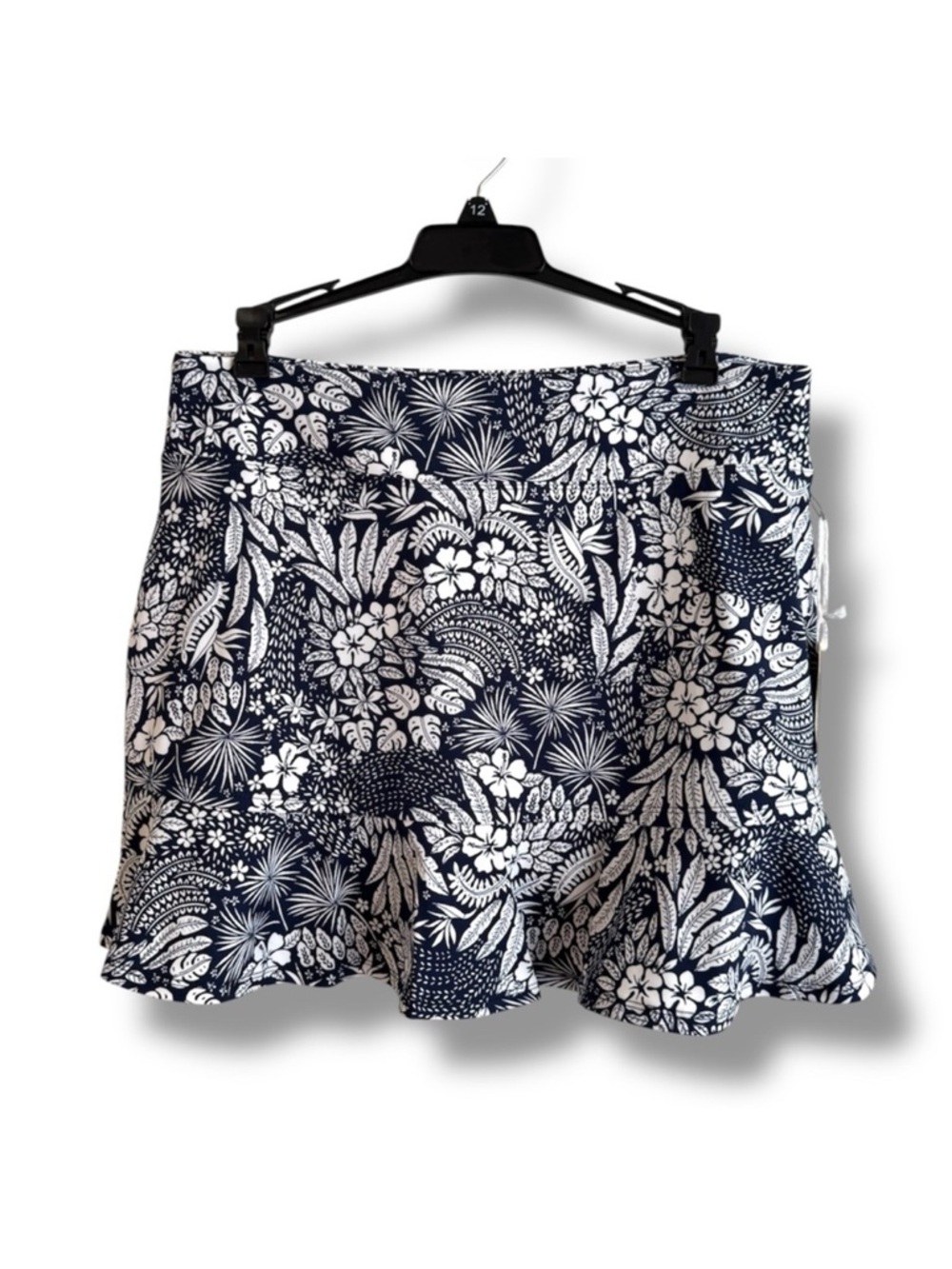 Tommy Bahama Navy & White Floral Flounce hem Skirt Inbuilt Shorts